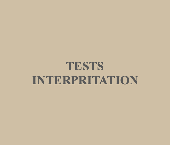 Tests interpretation